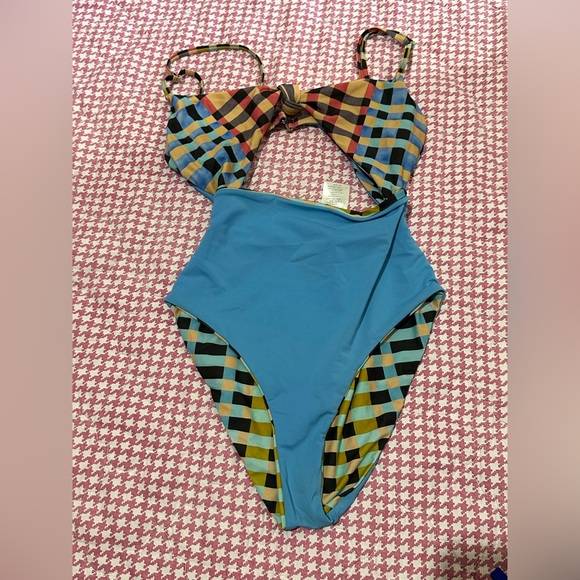 Mara Hoffman Multicolor Checkered Kids Swimsuit - Picture 8 of 8